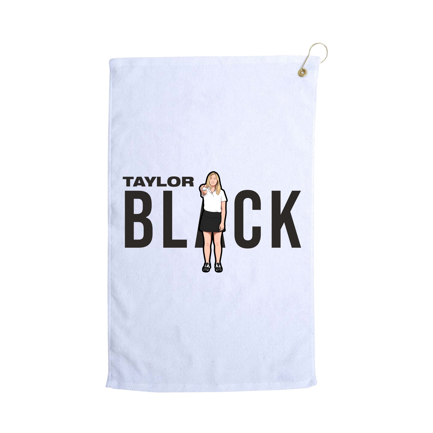 Golf Towel — Player Name in White