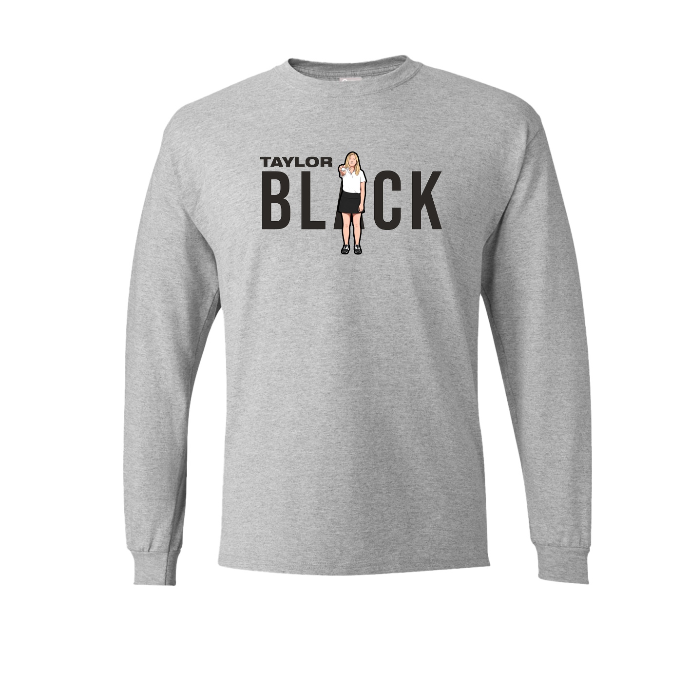 Long Sleeve Tee — Player Name in Grey