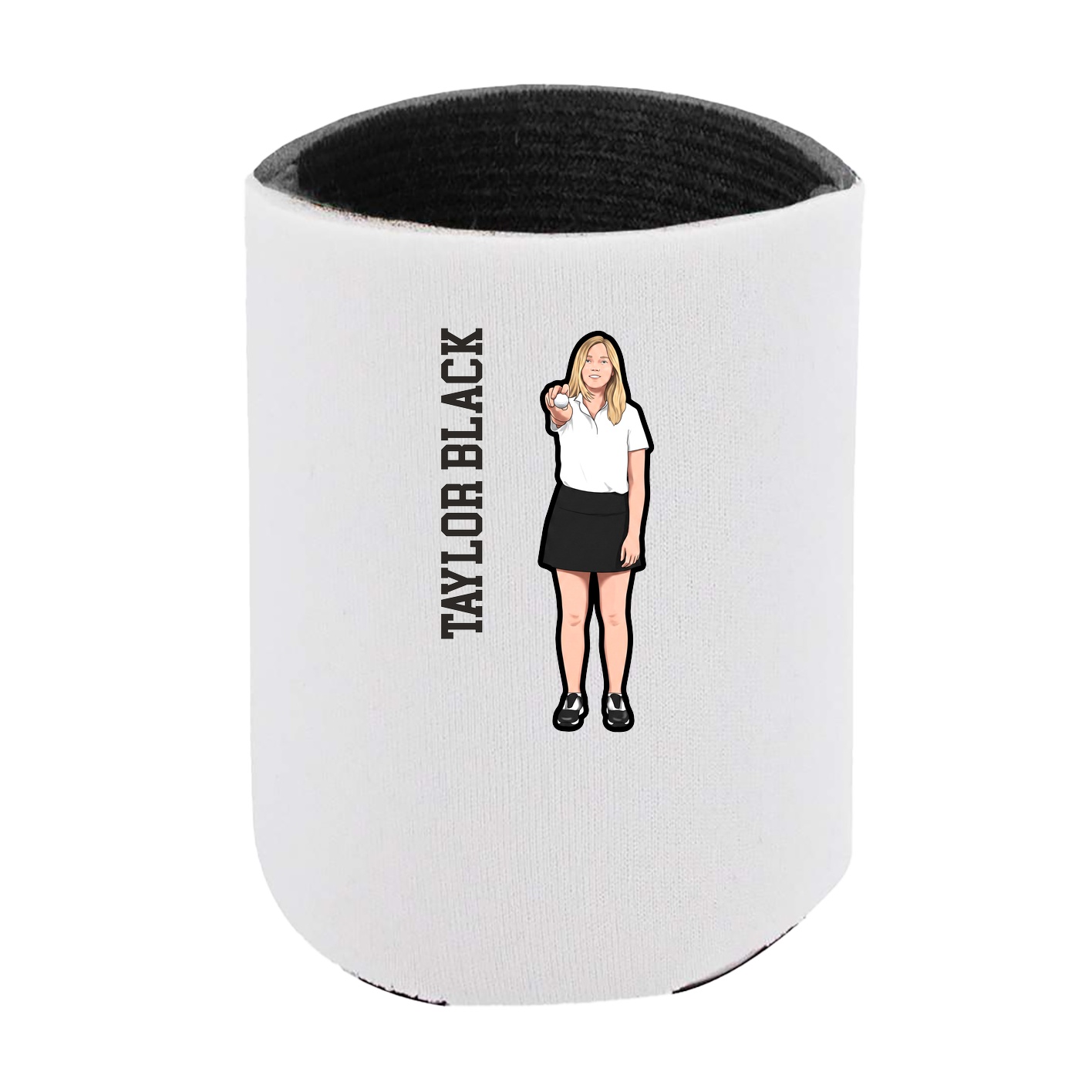 Can Holder — Name Vertical in White