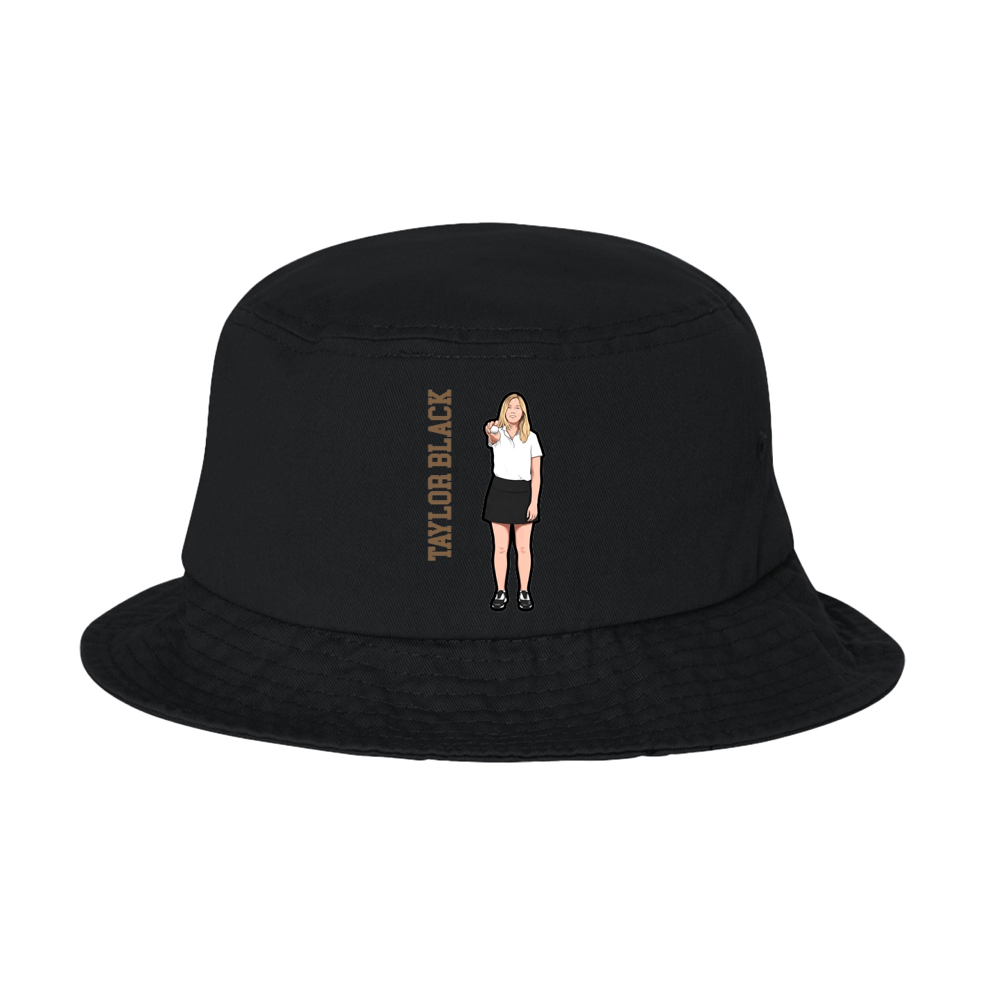Bucket Cap — Name Vertical in Black