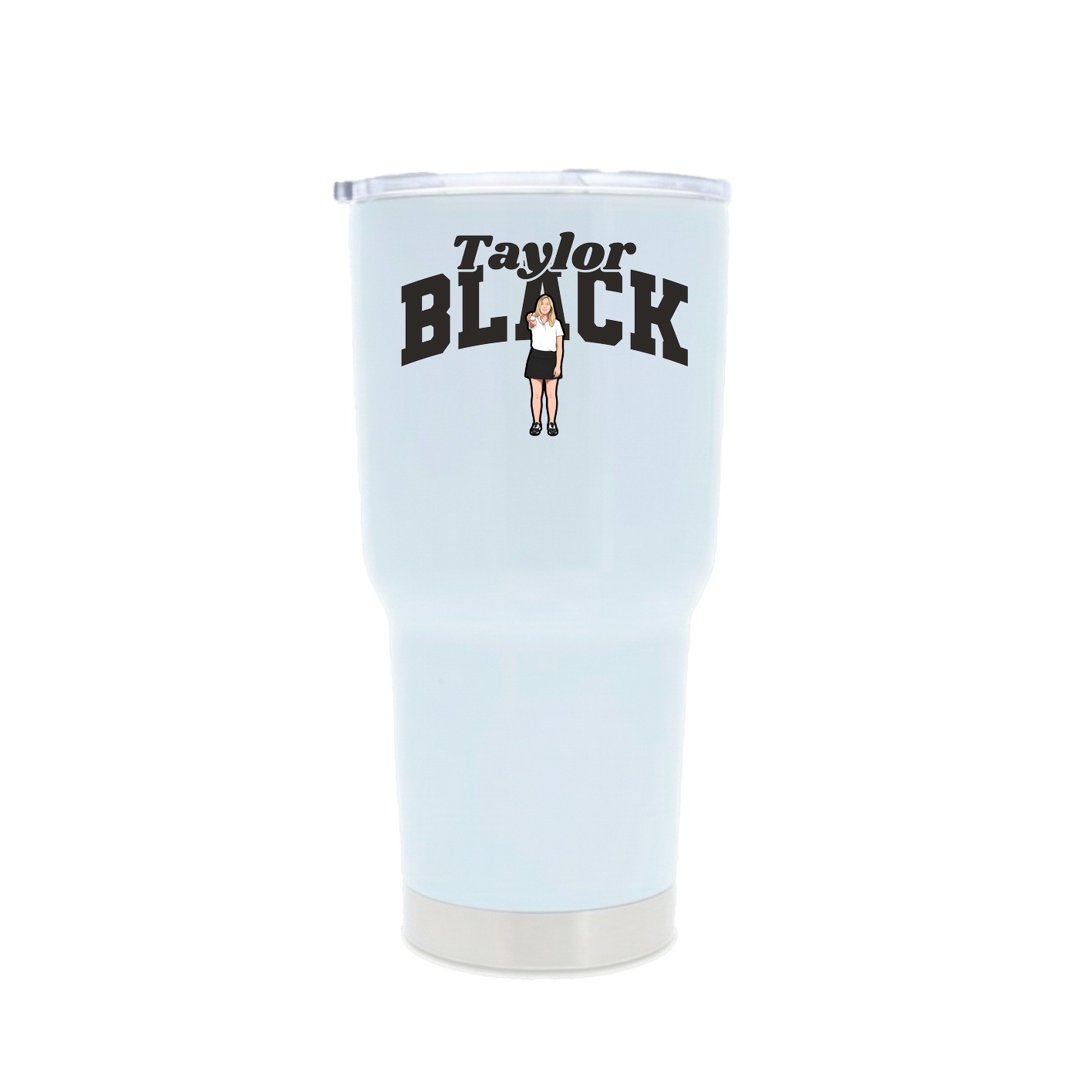 30oz Stainless Steel Tumbler — Signature Arch in White