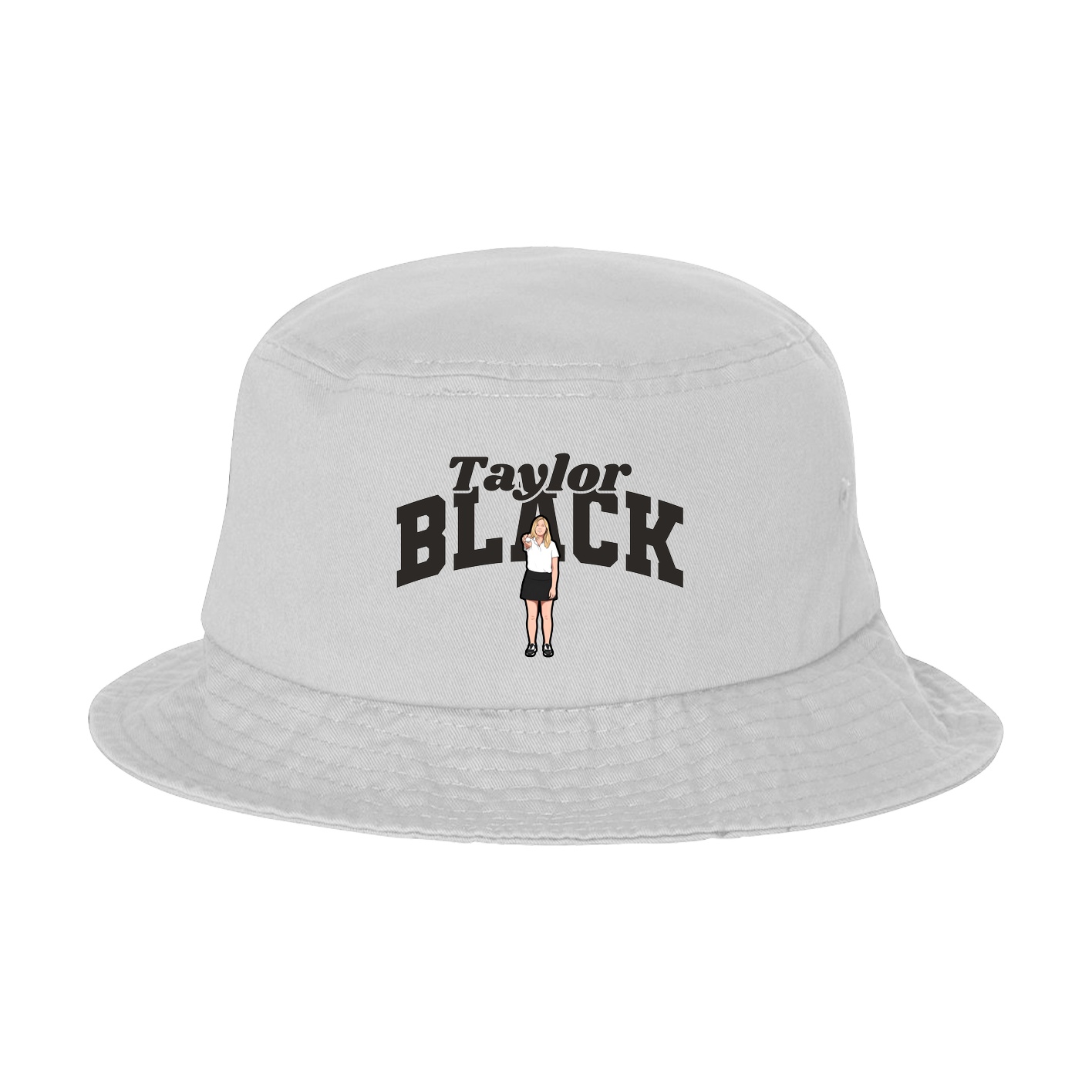 Bucket Cap — Signature Arch in White