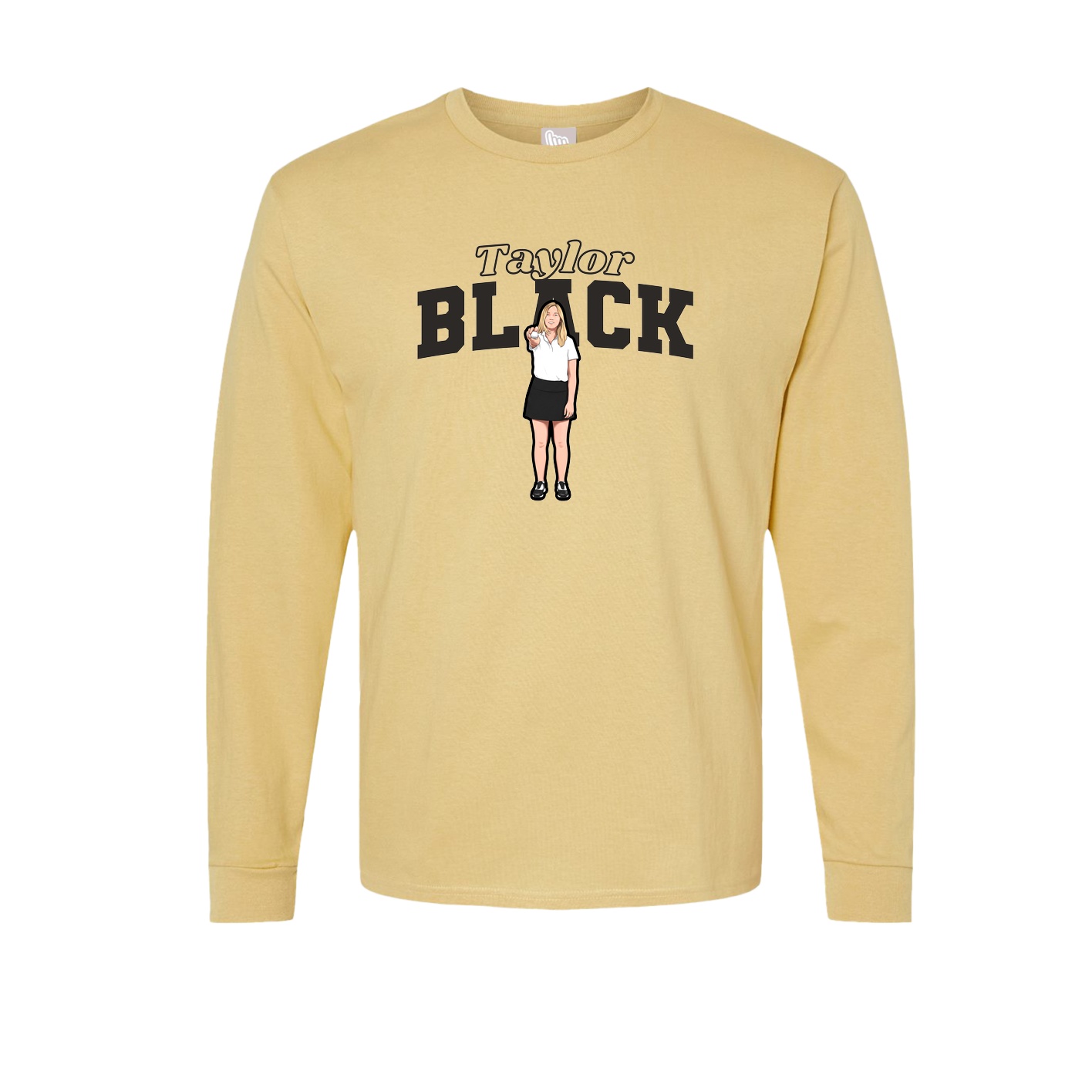 Long Sleeve Tee — Name Arch in Vegas Gold
