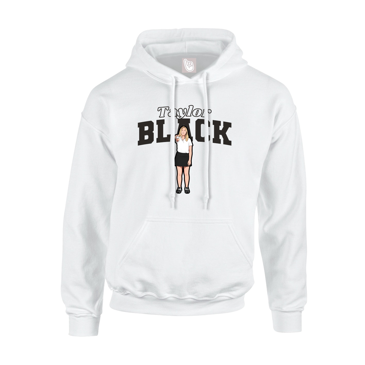 Hoodie — Name Arch in White