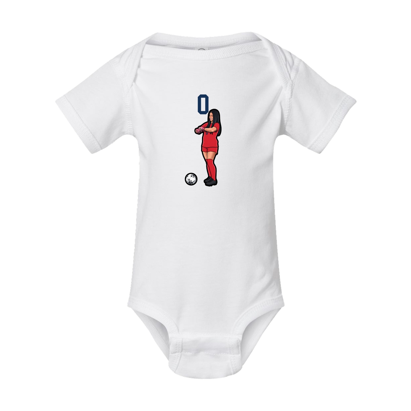 Baby Onesie — Number Top in White