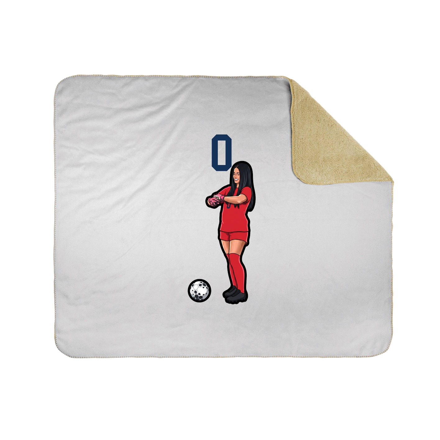 Throw Blanket — Number Top in White