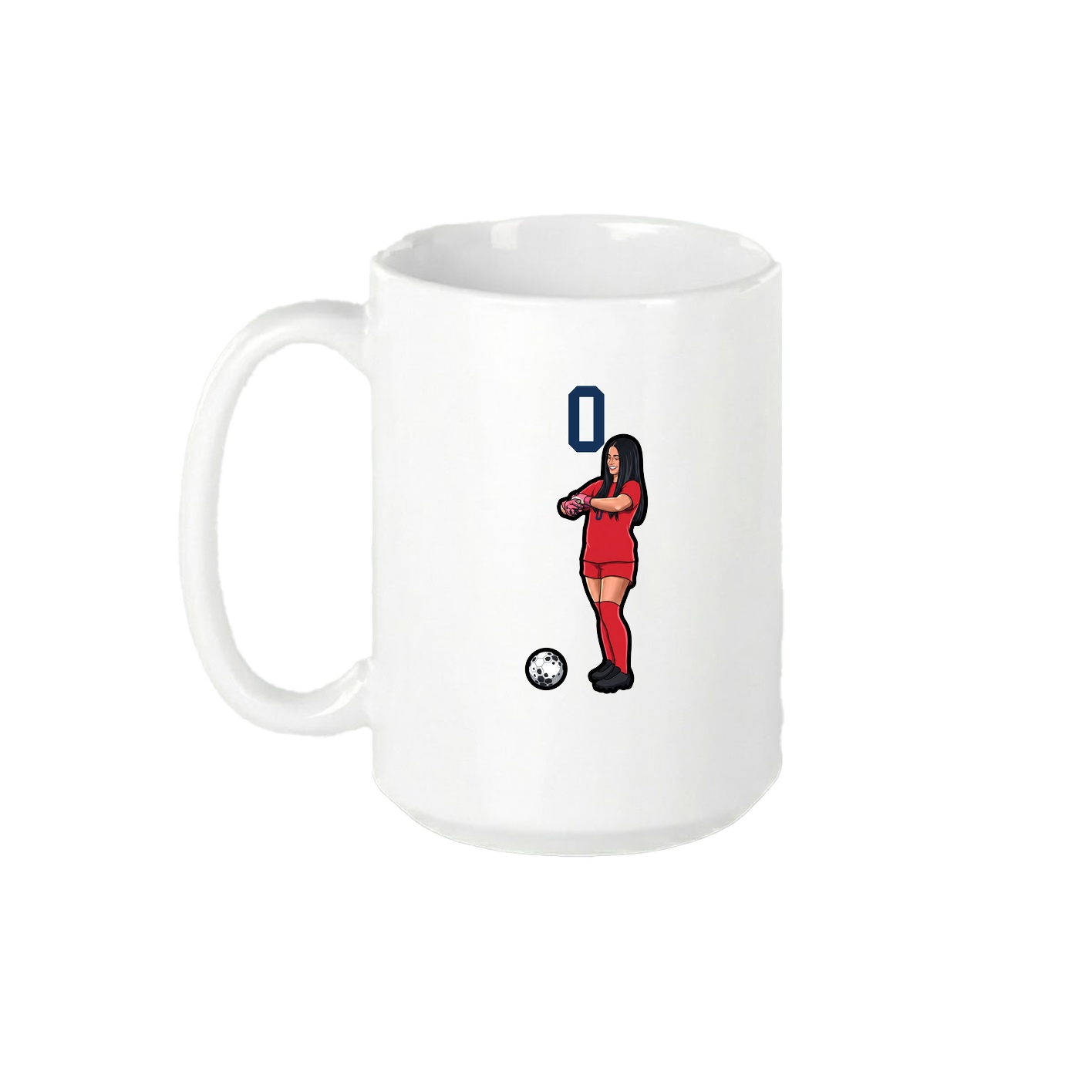 15oz Coffee Mug — Number Top in White