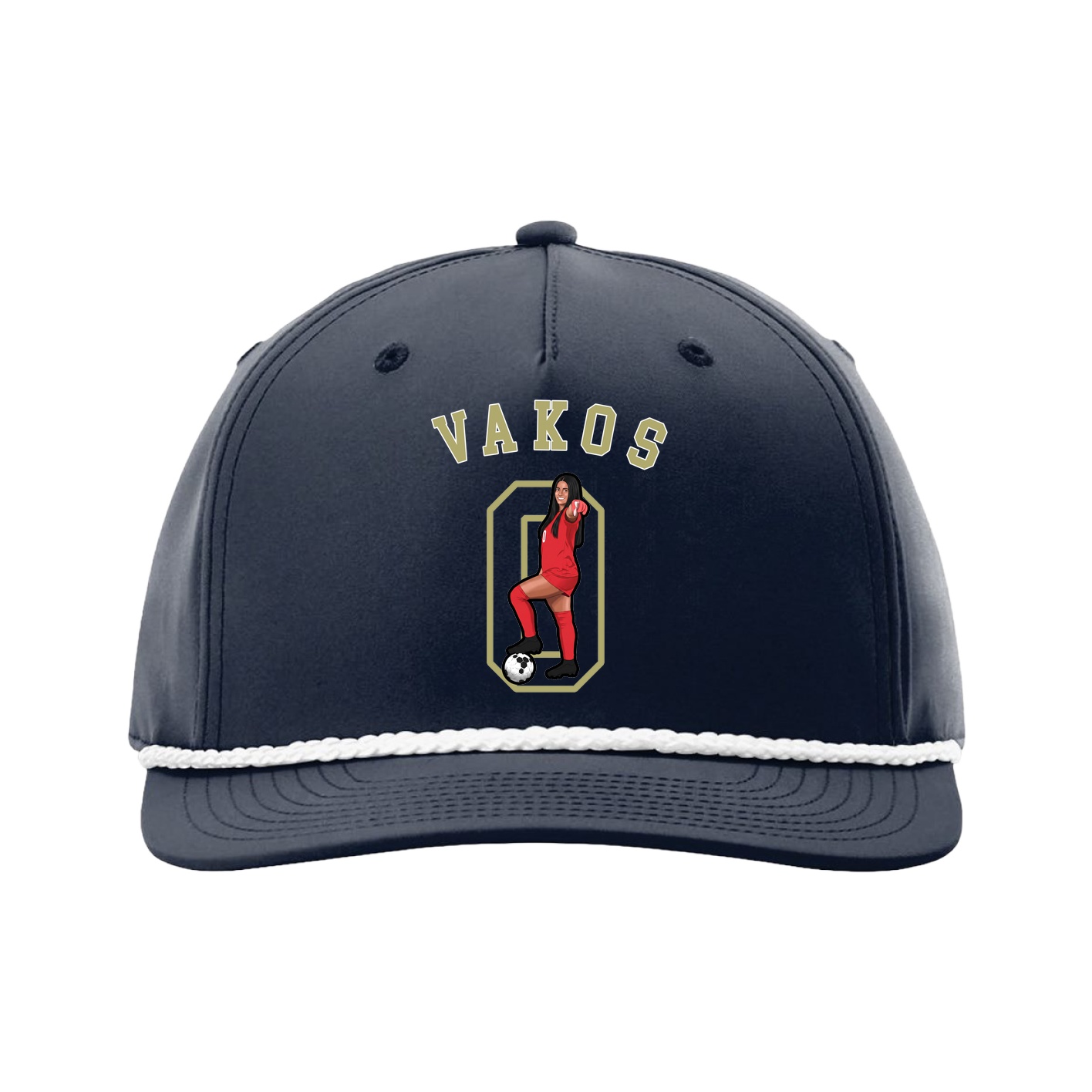 Five-Panel Classic Rope Cap — Shirsey Arch in Navy