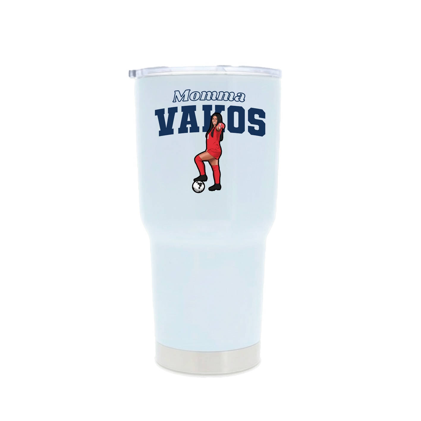 30oz Stainless Steel Tumbler — Mothers Day Block in White