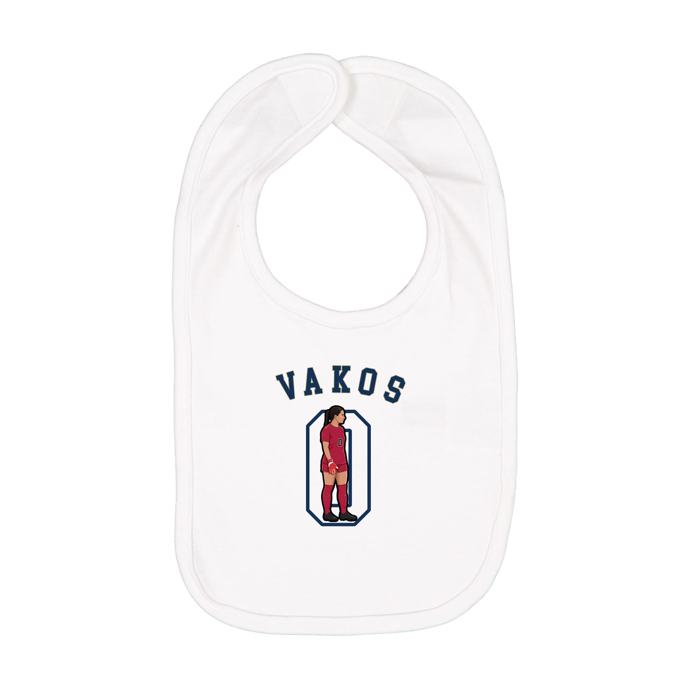 Infant Bib — Shirsey Arch in White