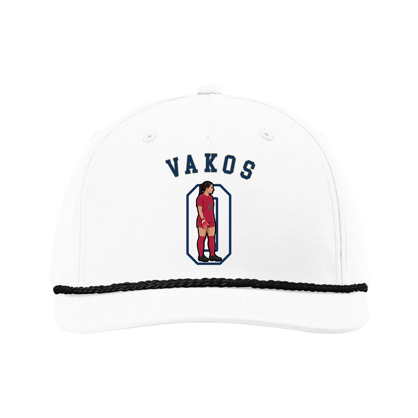 Five-Panel Classic Rope Cap — Shirsey Arch in White