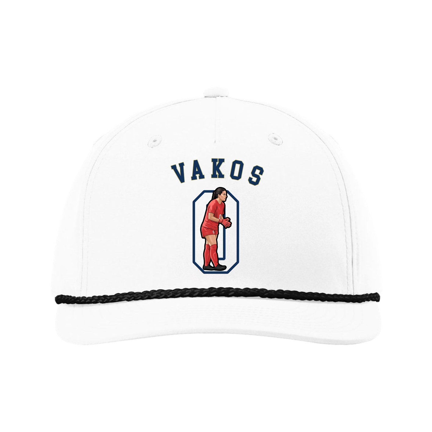 Five-Panel Classic Rope Cap — Shirsey Arch in White