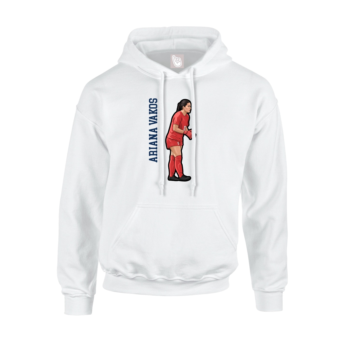 Youth Hoodie — Name Vertical in White