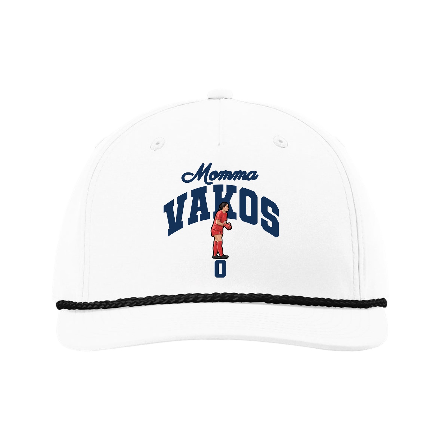 Five-Panel Classic Rope Cap — Mothers Day Arch in White