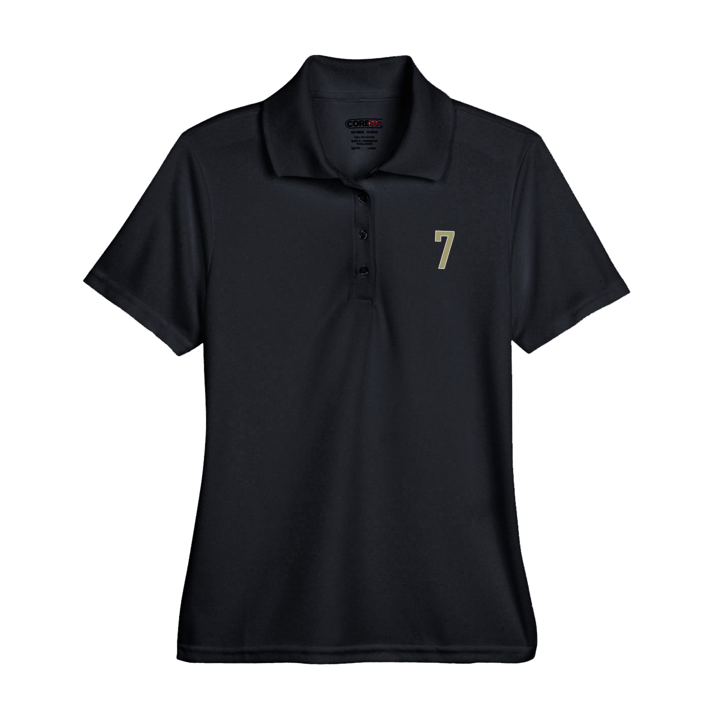 Womens Performance Polo — Front Shirsy in Black