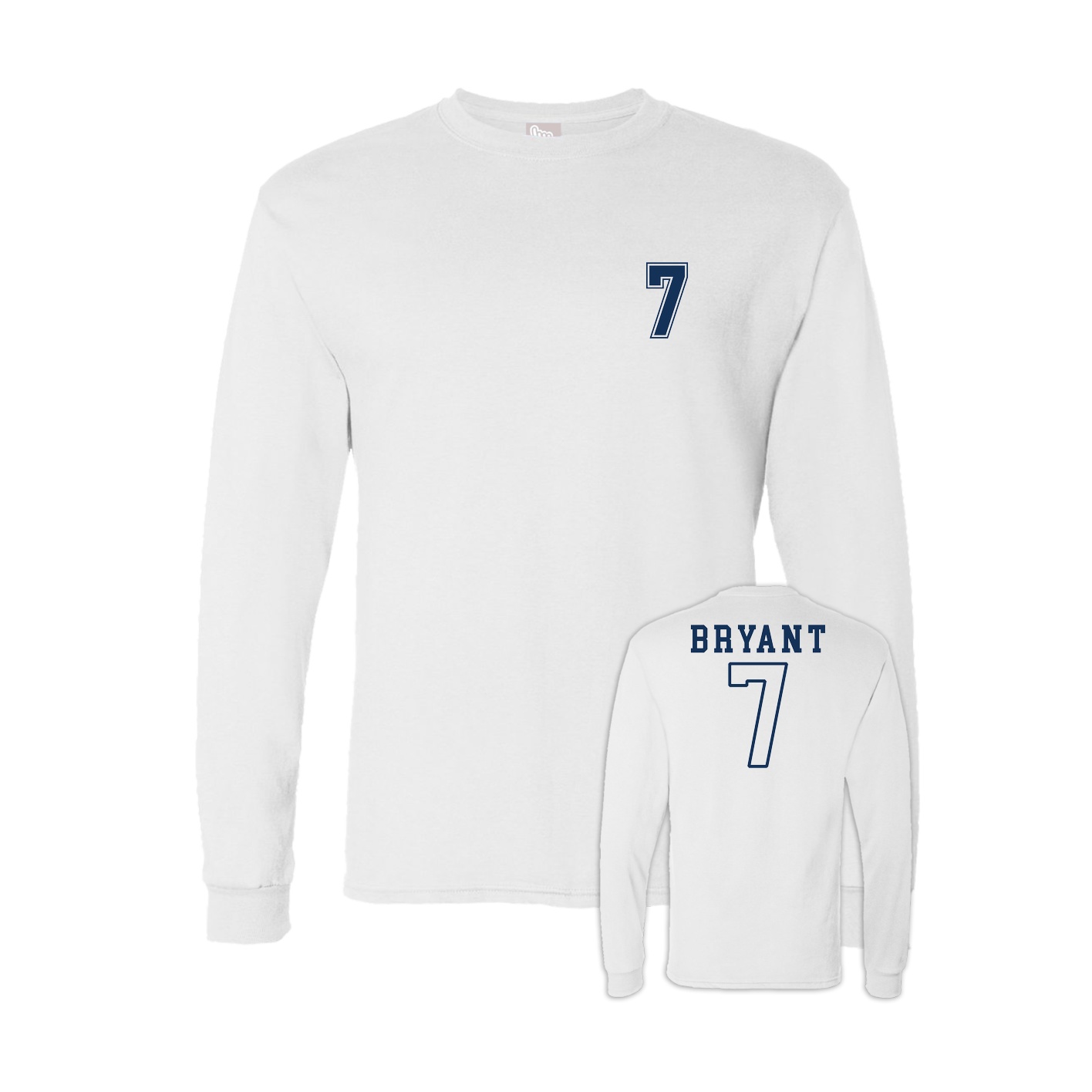 Long Sleeve Tee — Chest Back in White