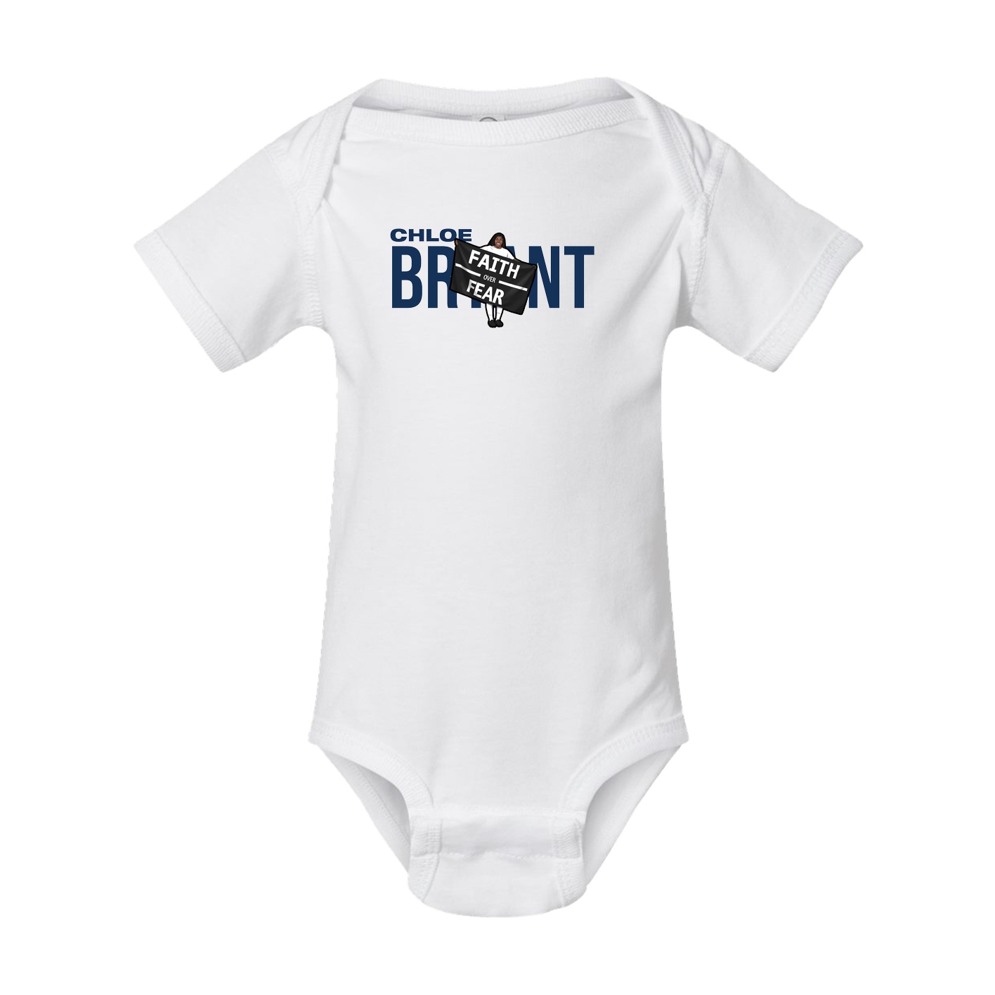 Baby Onesie — Player Name in White