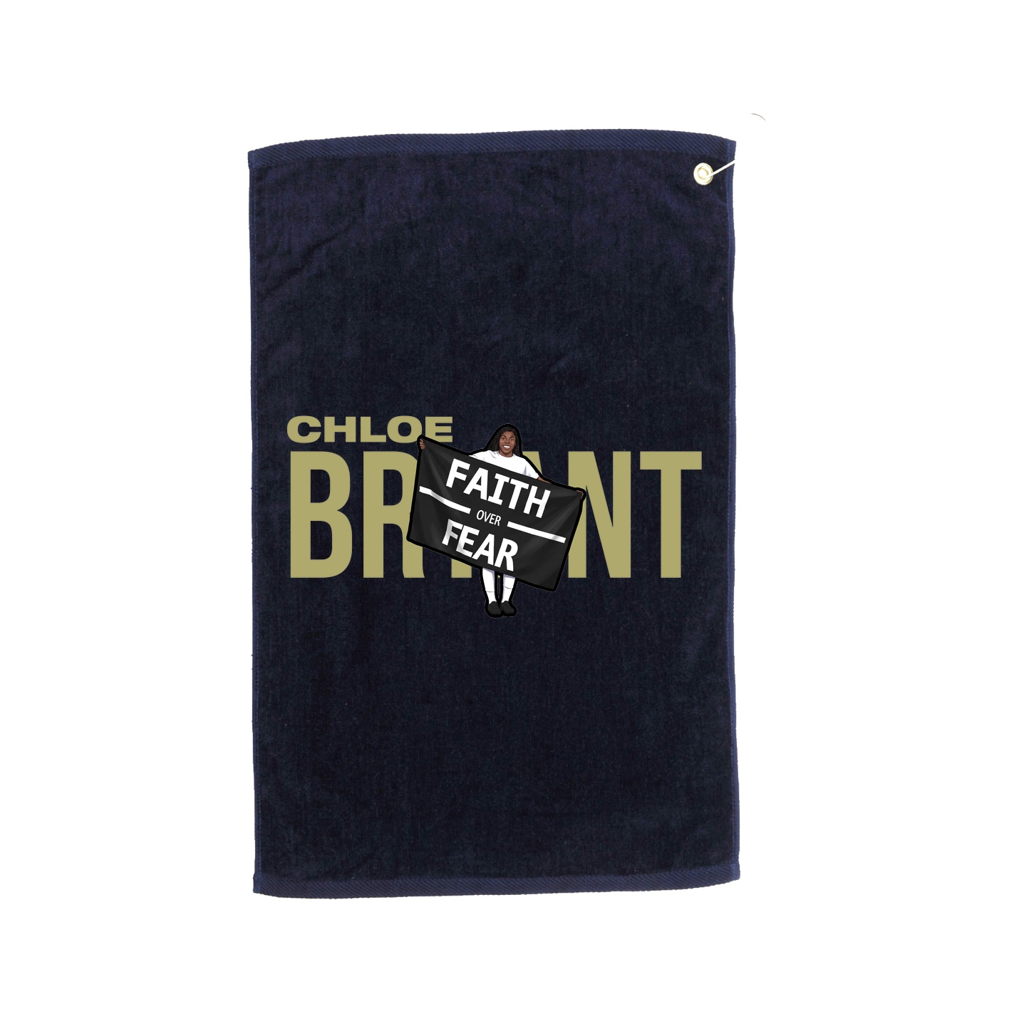 Golf Towel — Player Name in Navy