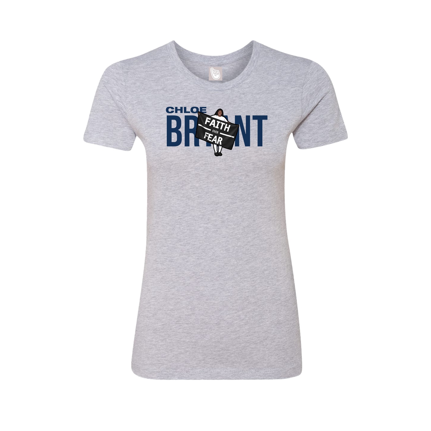 Fitted Women's Tee — Player Name in Grey