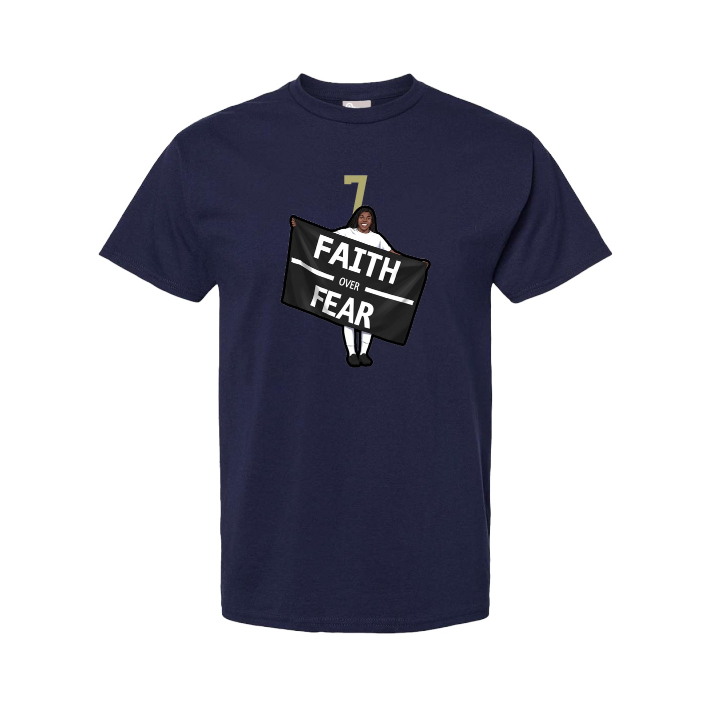 Youth Tee — Number Top in Navy