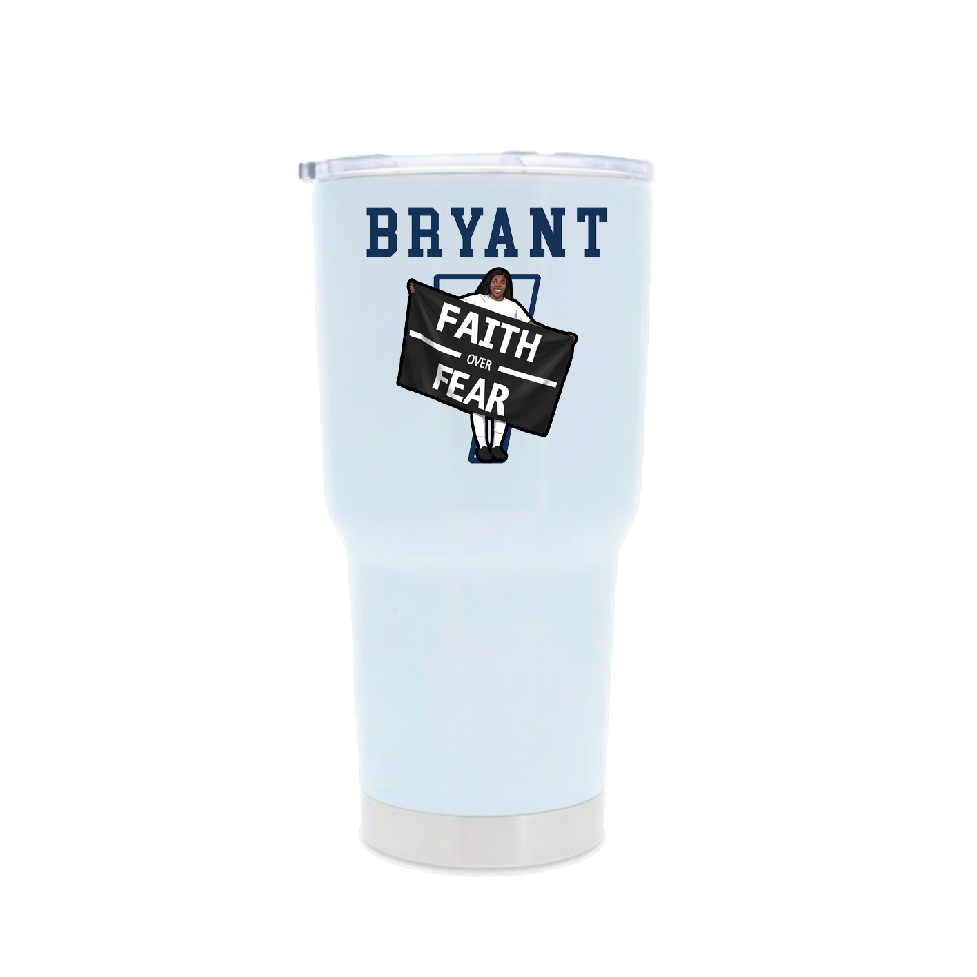 30oz Stainless Steel Tumbler — Shirsey in White