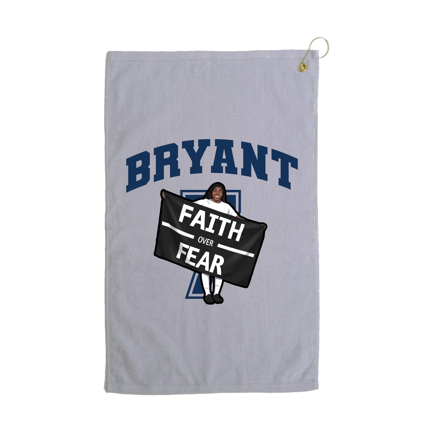 Golf Towel — Number in Grey