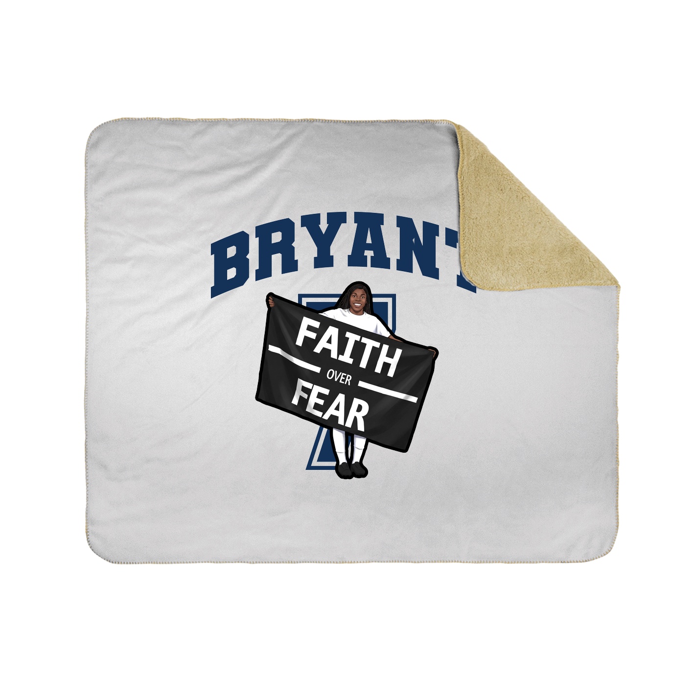 Throw Blanket — Number in White