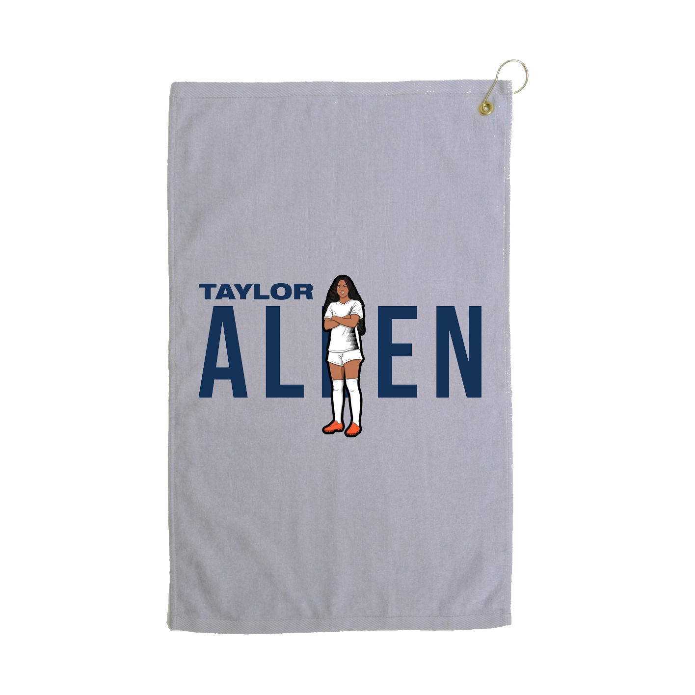 Golf Towel — Player Name in Grey