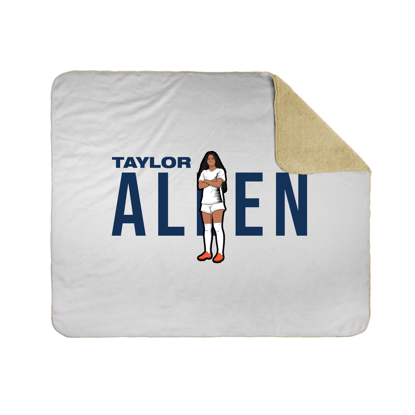 Throw Blanket — Player Name in White