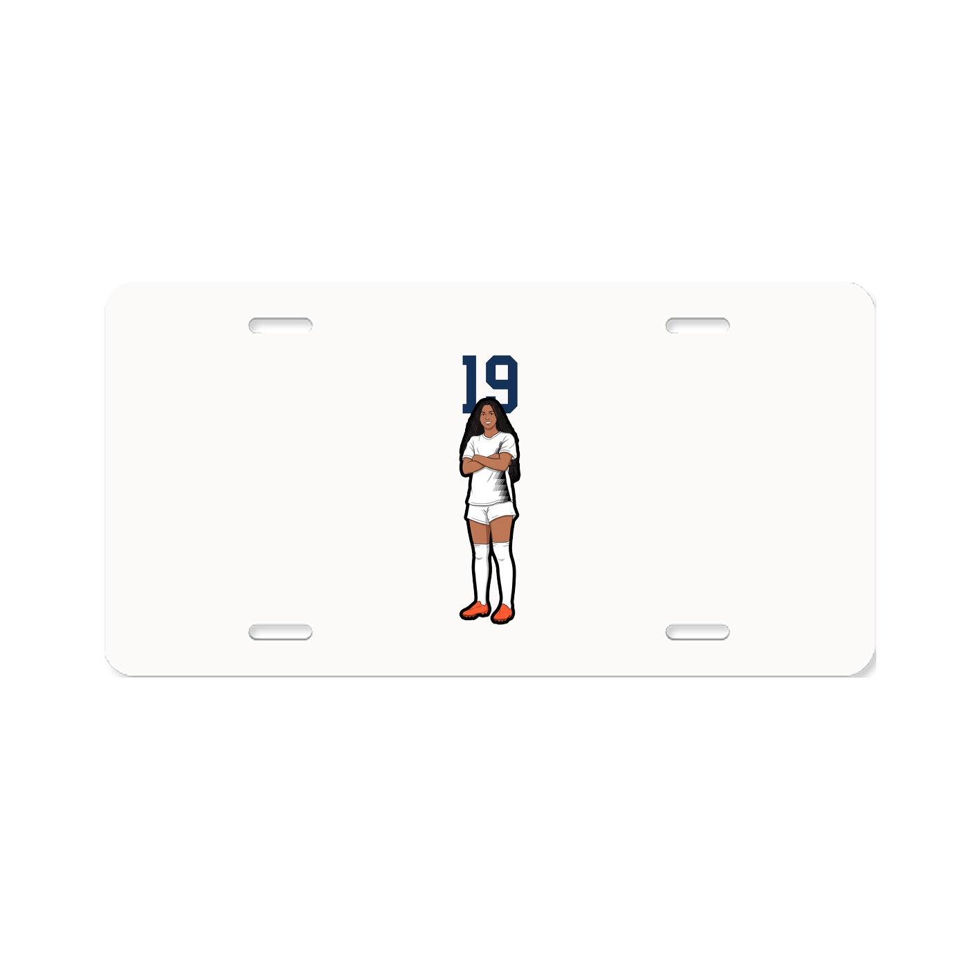 License Plate — Number Top in Classic