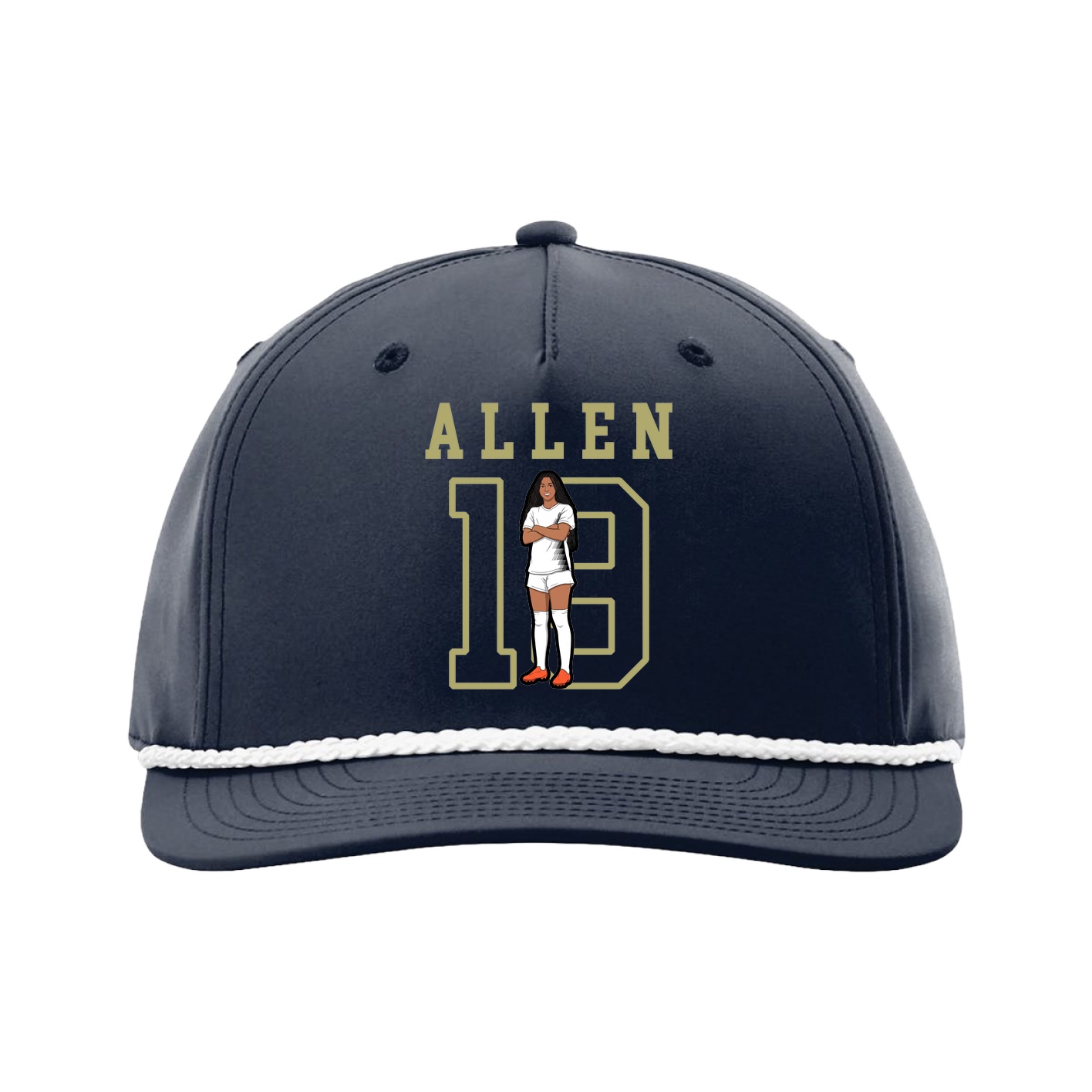 Five-Panel Classic Rope Cap — Shirsey in Navy