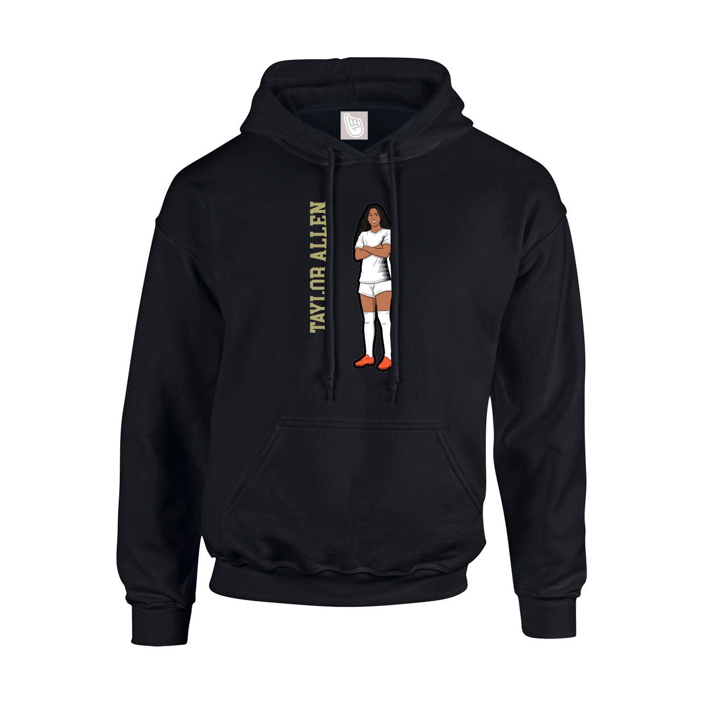 Hoodie — Name Vertical in Black