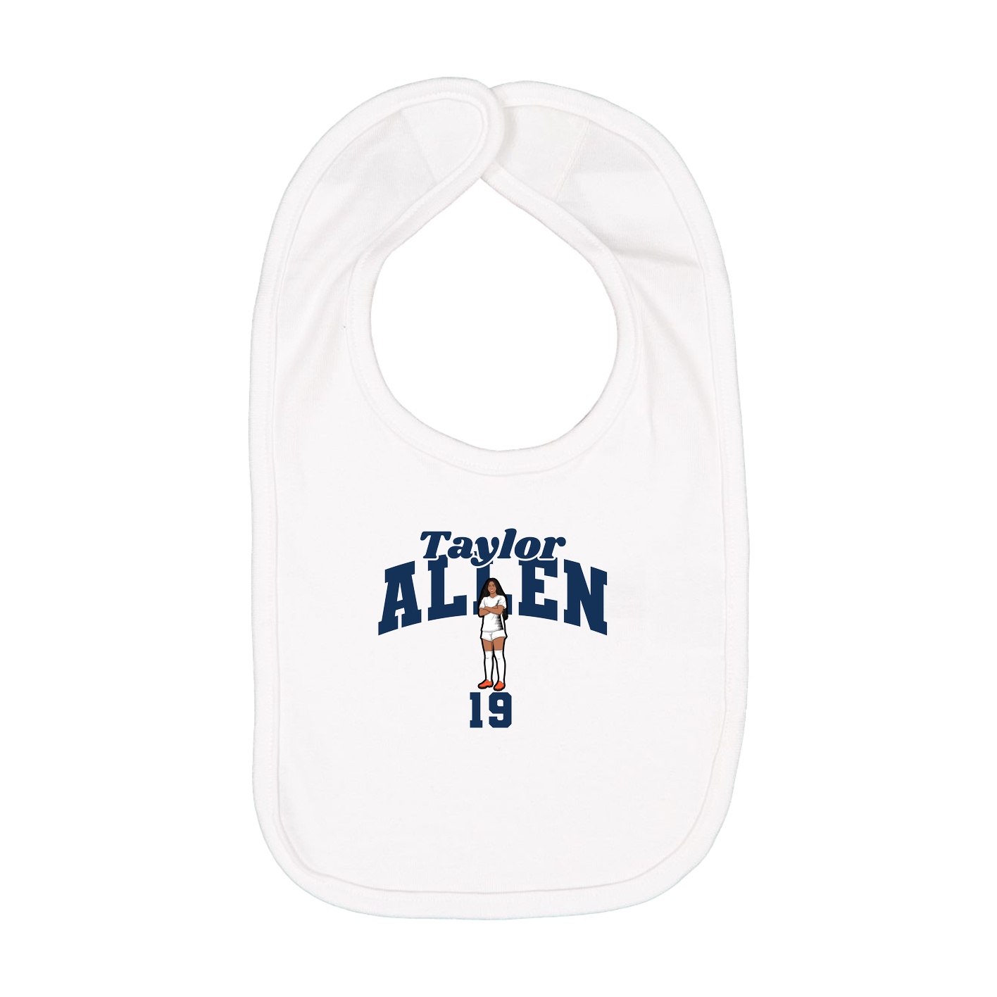 Infant Bib — Signature Arch in White