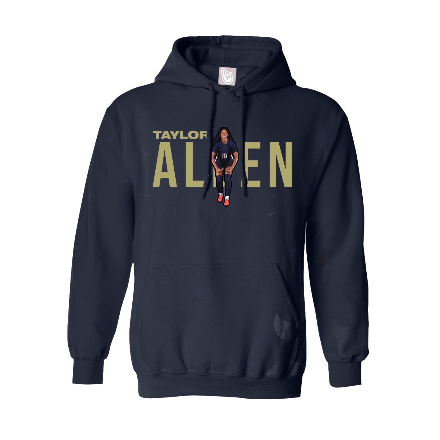 Youth Hoodie — Player Name in Navy