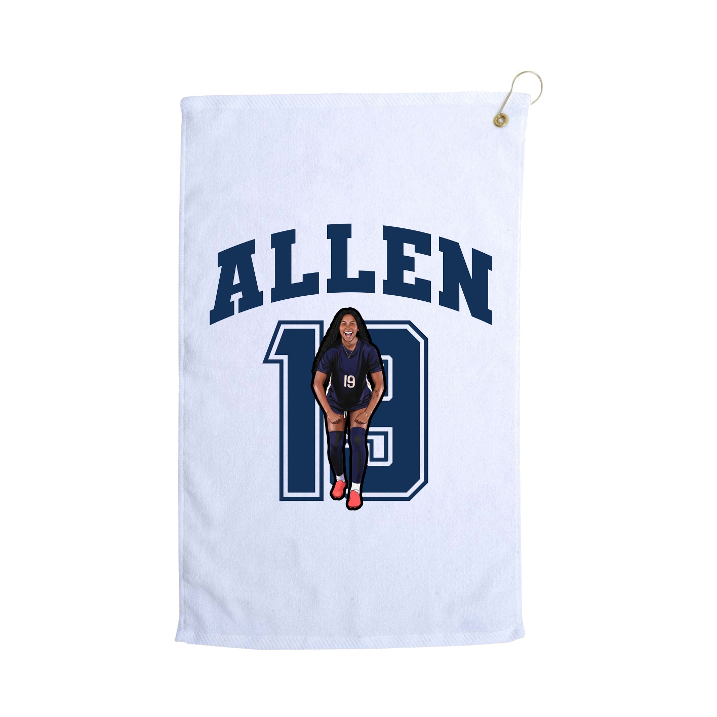 Golf Towel — Number in White