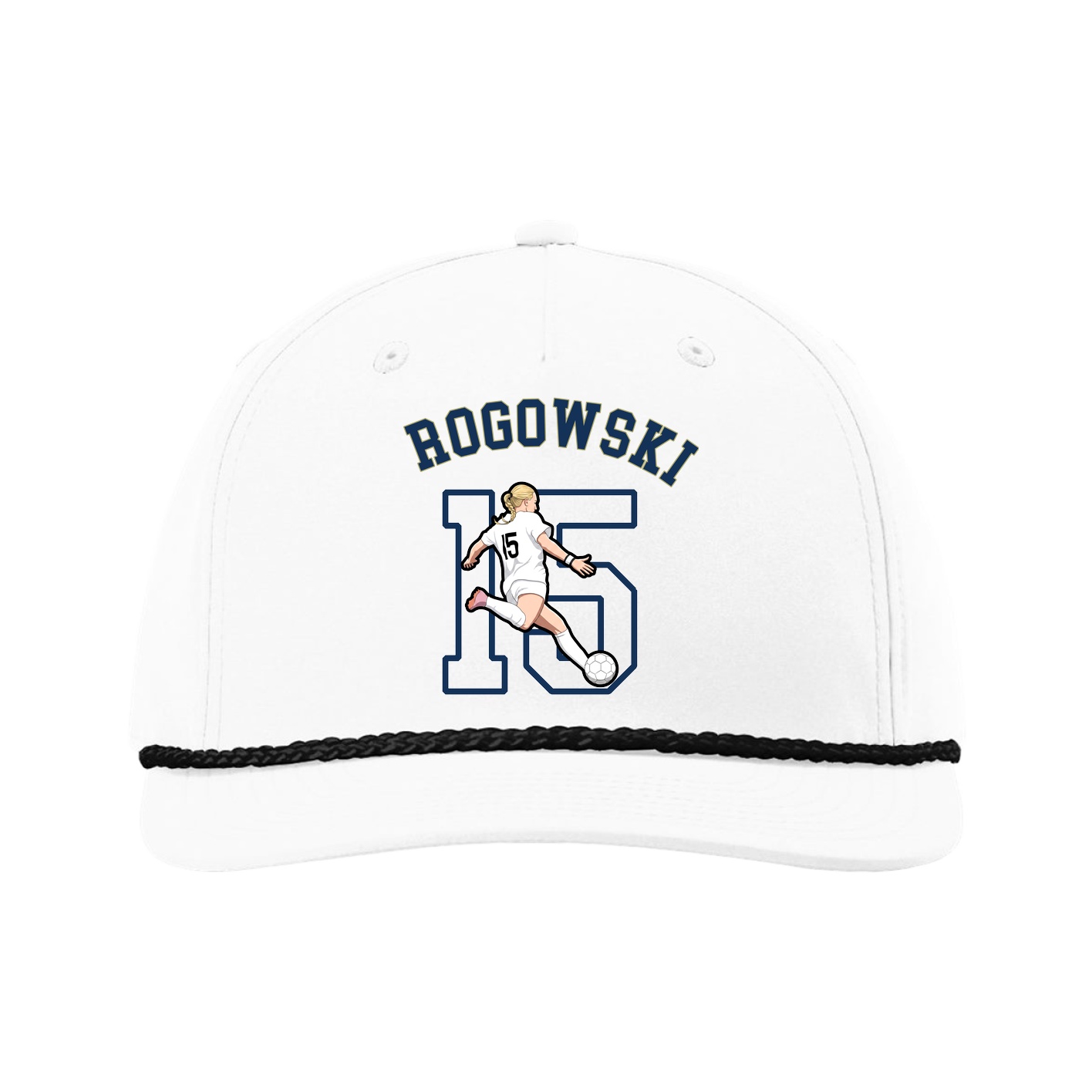 Five-Panel Classic Rope Cap — Shirsey Arch in White