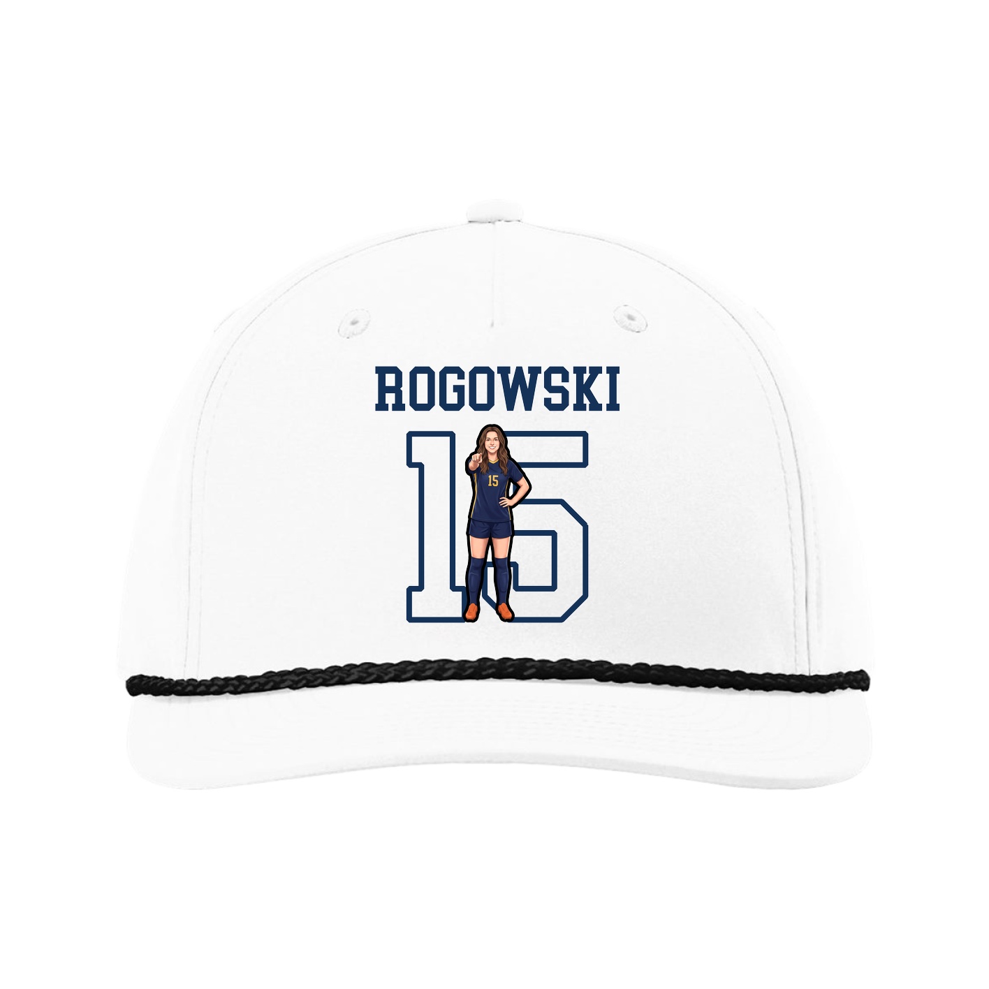 Five-Panel Classic Rope Cap — Shirsey in White
