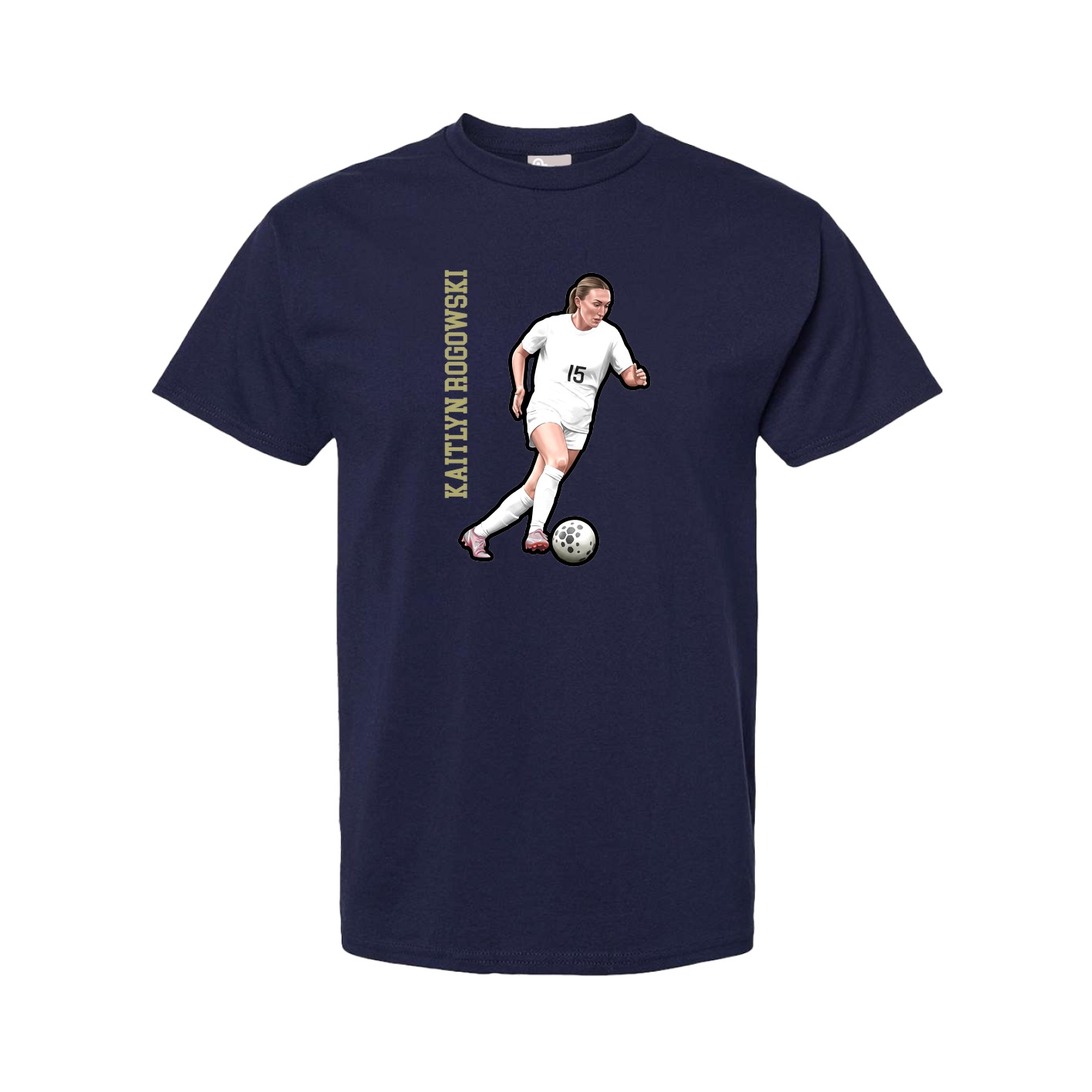 Tee — Name Vertical in Navy