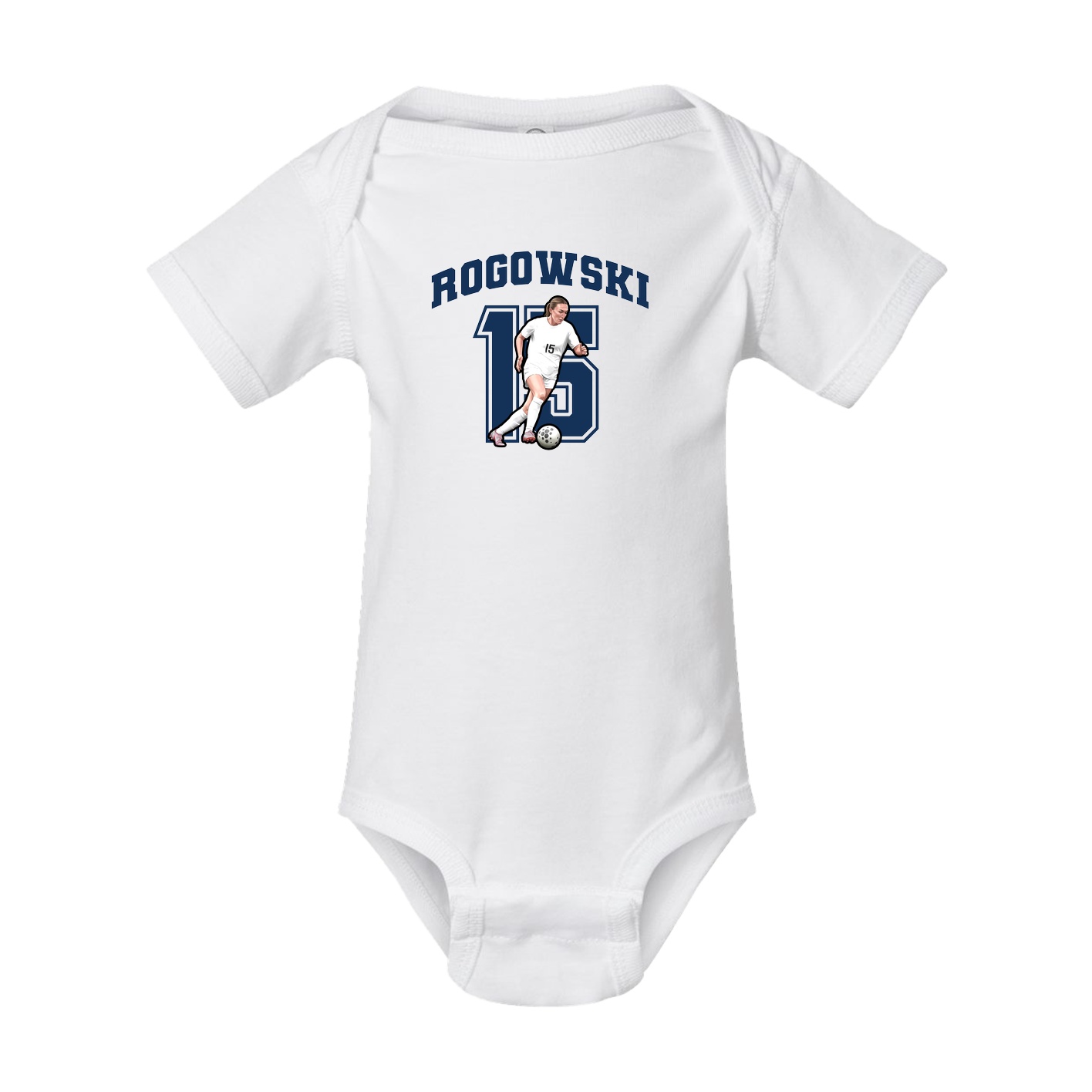 Baby Onesie — Number in White