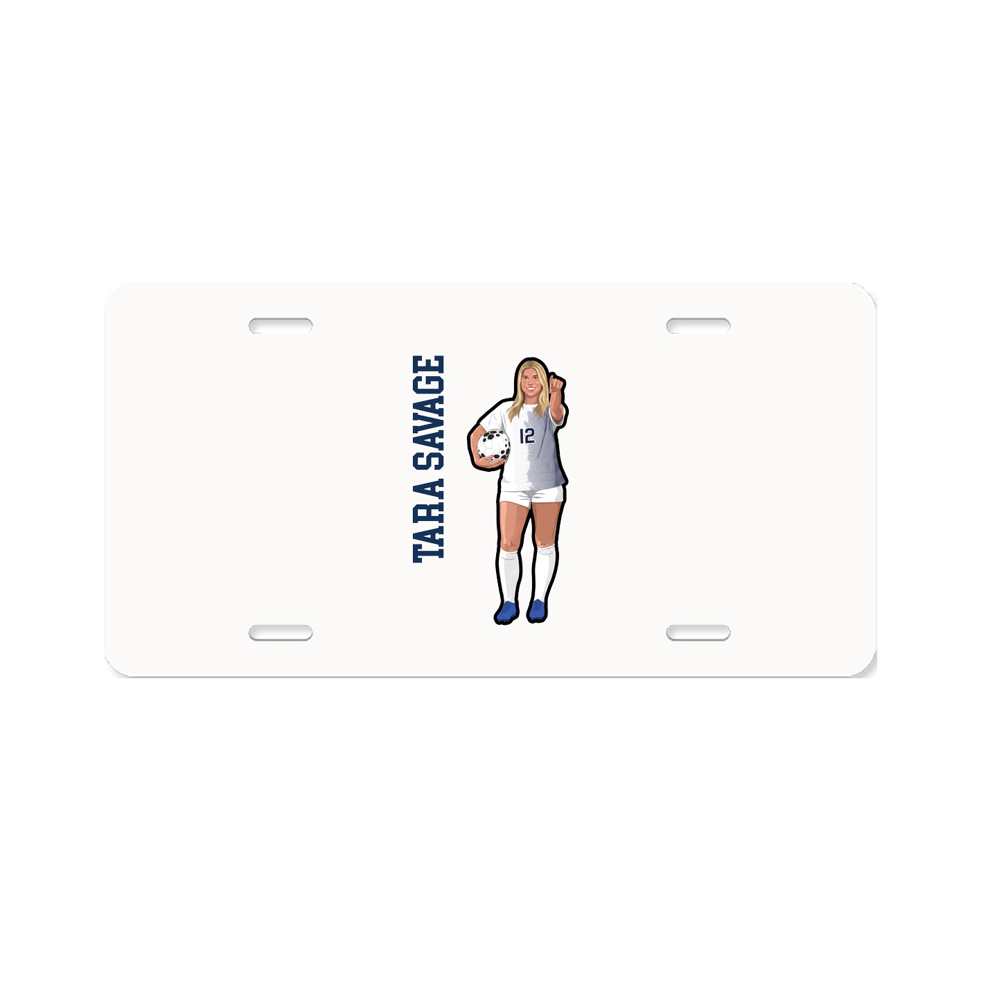 License Plate — Name Vertical in Classic