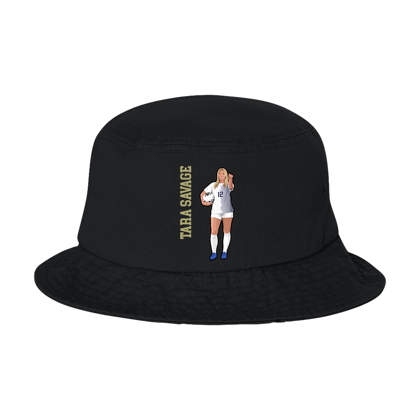 Bucket Cap — Name Vertical in Black