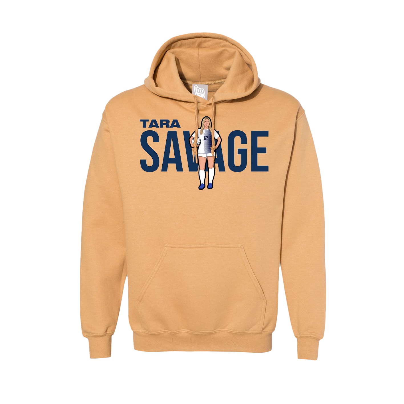 Hoodie — Player Name in Vegas Gold