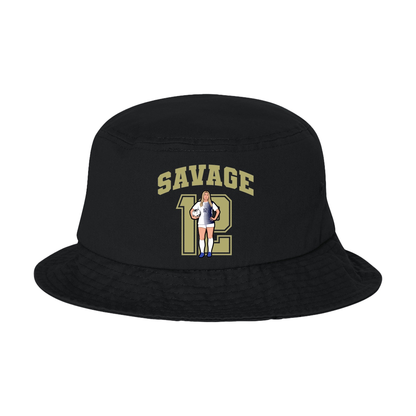 Bucket Cap — Number in Black