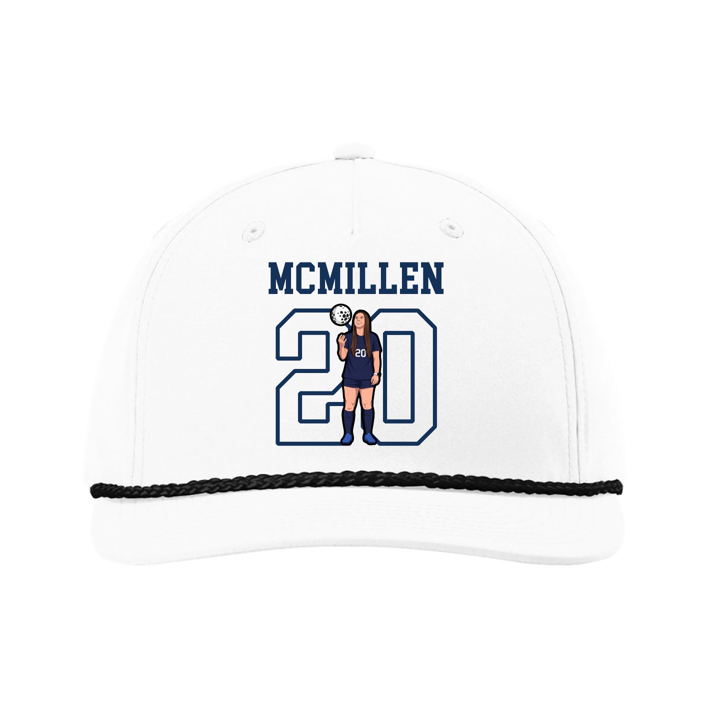 Five-Panel Classic Rope Cap — Shirsey in White