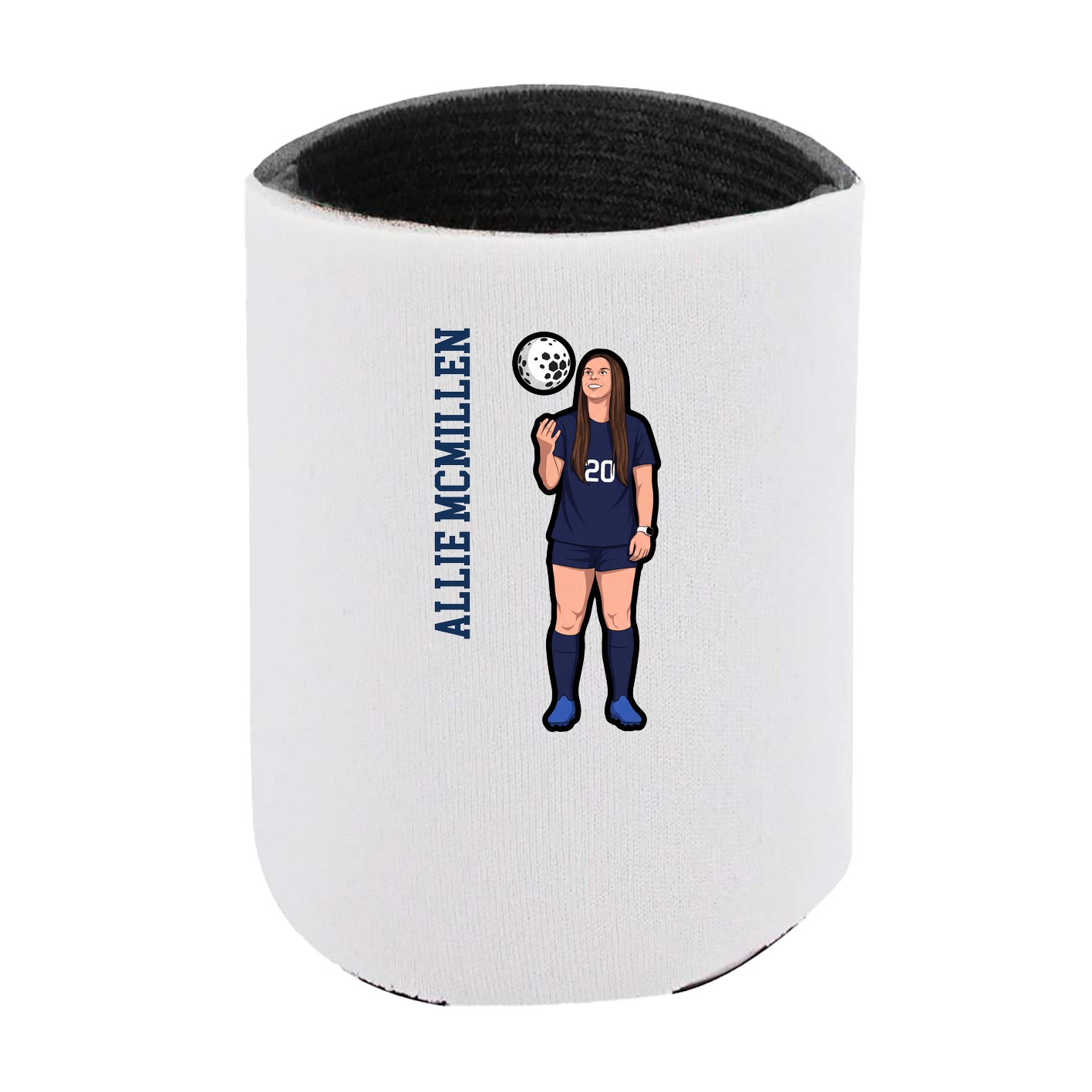 Can Holder — Name Vertical in White