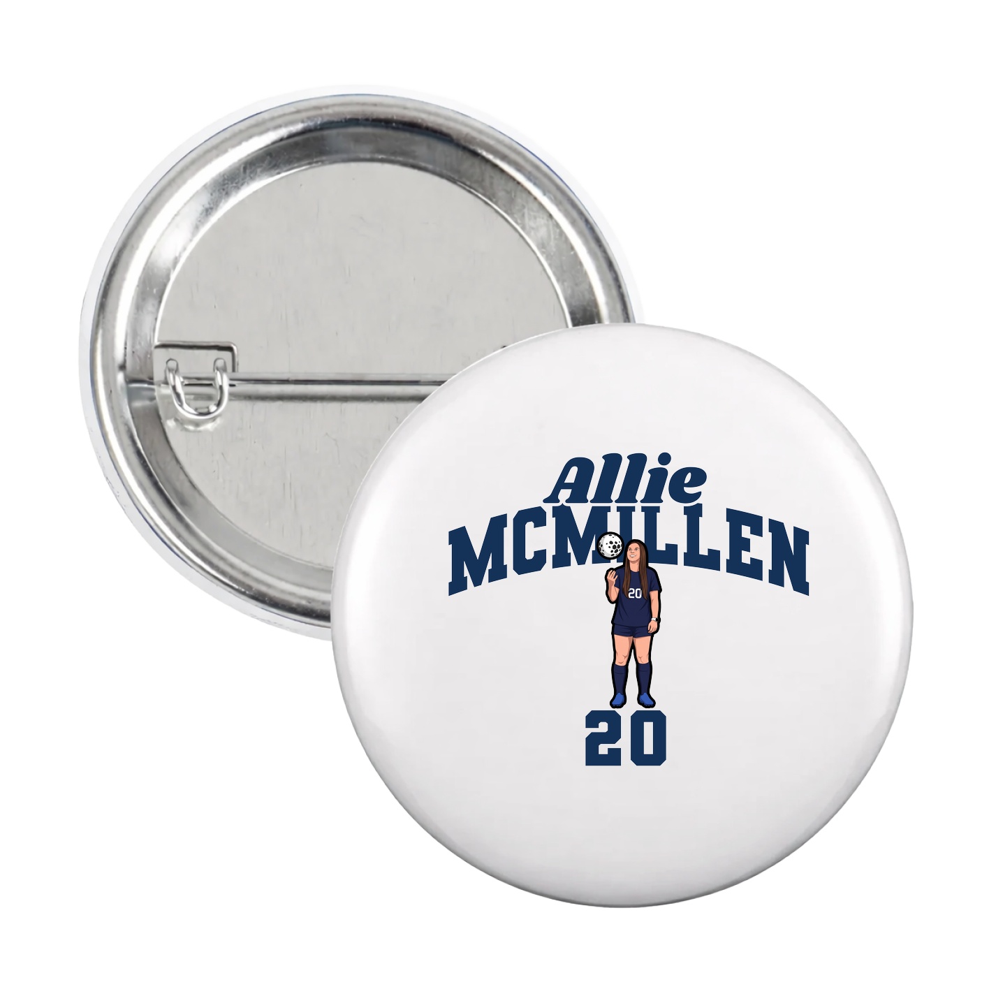 Game Day Button — Signature Arch in White