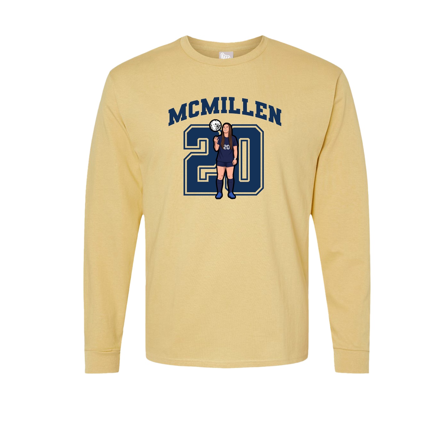 Long Sleeve Tee — Number in Vegas Gold
