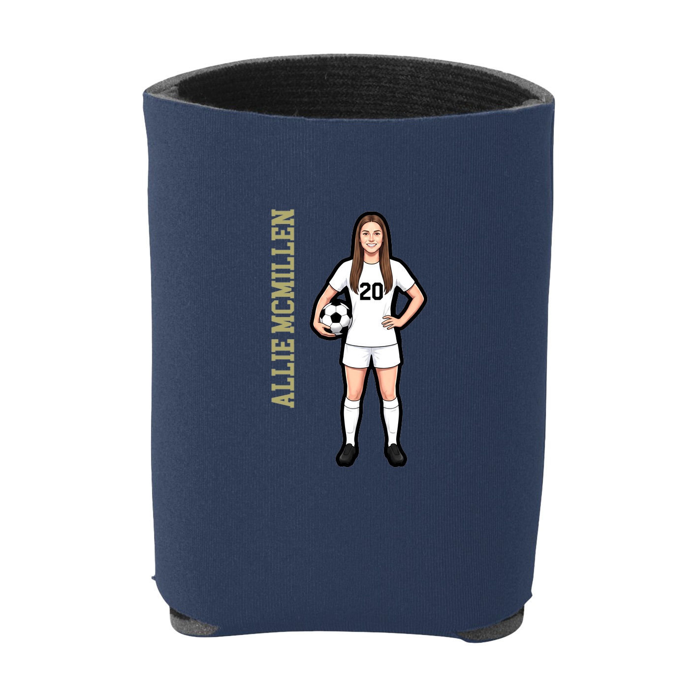 Can Holder — Name Vertical in Navy