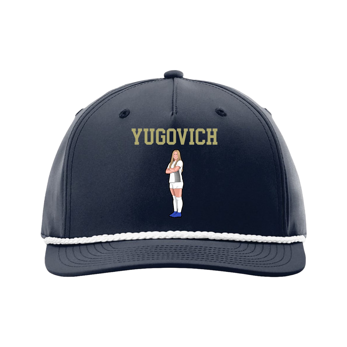 Five-Panel Classic Rope Cap — Shirsey in Navy