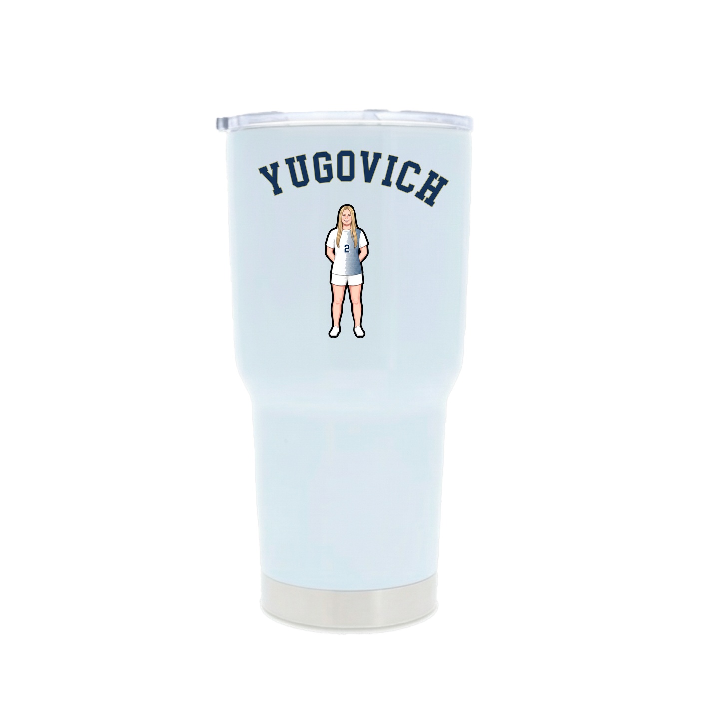 30oz Stainless Steel Tumbler — Shirsey Arch in White